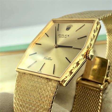 vintage rolex cellini 18k solid gold dress watch|rolex cellini coin watch price.